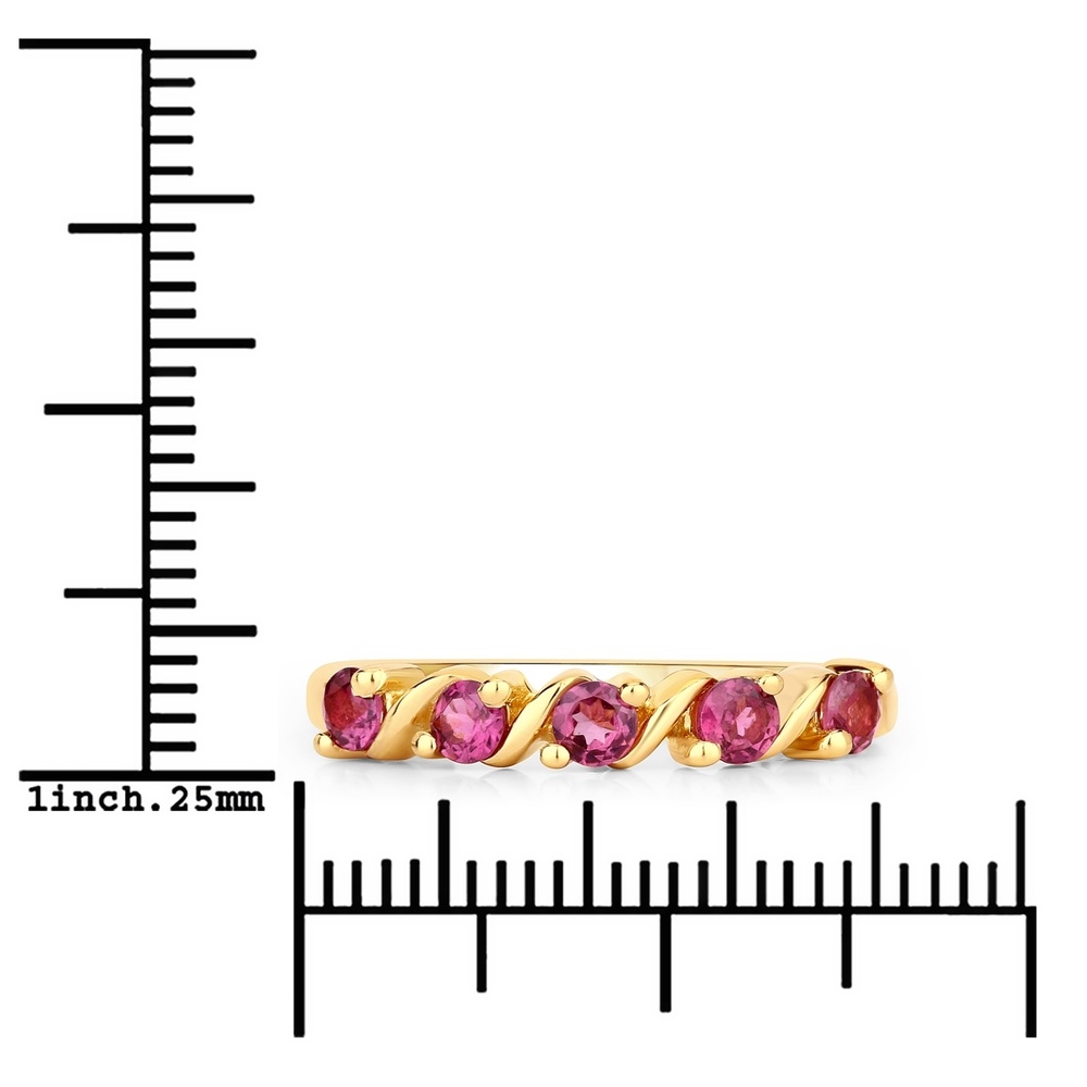 Rafaela Donata Bague Argent sterling Rhodolite en Or jaune Bague