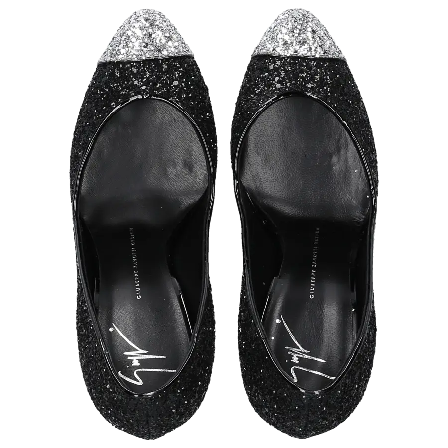 Giuseppe Zanotti - Pumps Zadina 105 Leder Glitter schwarz - schwarz