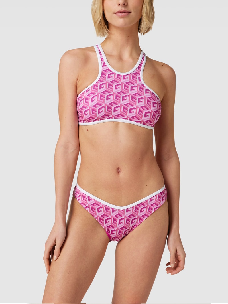 Bikini-Oberteil mit Racerback Modell 'SPORTY CHIC' in pink