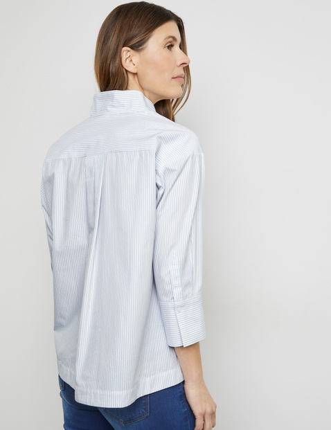 3/4 Arm Bluse aus reiner Baumwolle