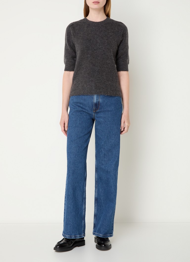 Top da donna Lulu in pregiata maglia di misto lana d'alpaca con diverse fantasie