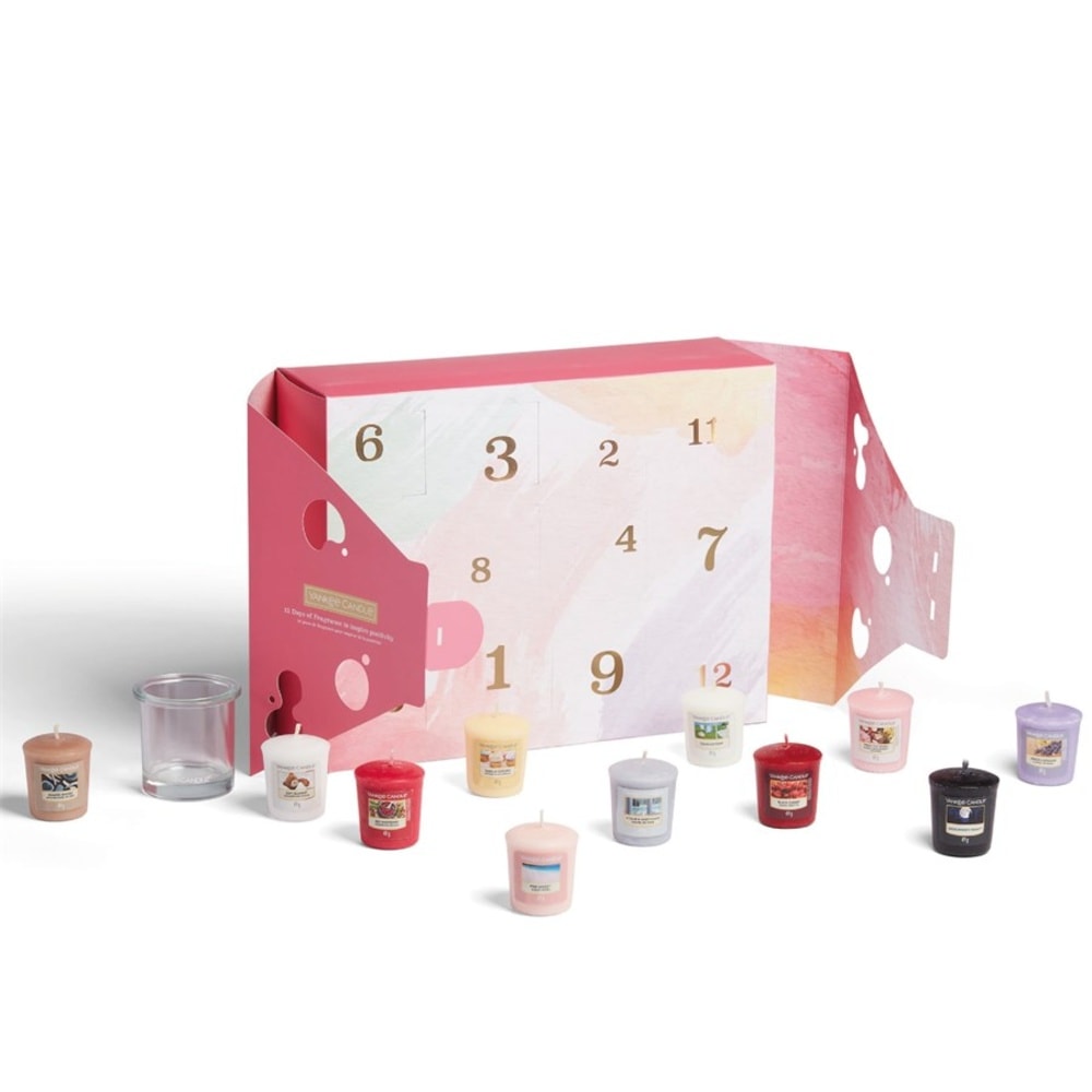 Yankee Candle Calendrier de l'avent Bougie votive en verre Bougie