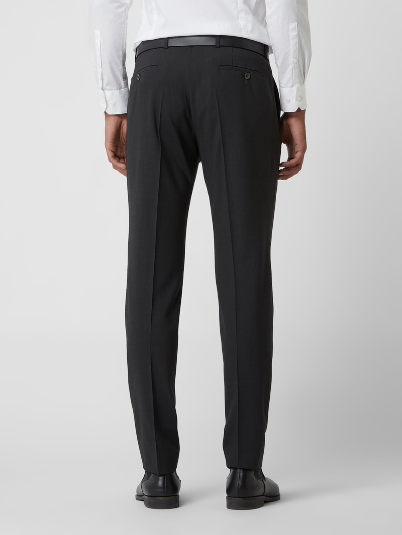 Slim Fit Anzug mit 2-Knopf-Sakko in anthrazit