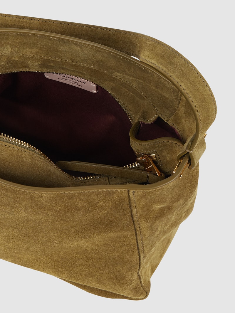 Hobo Bag aus Leder Modell 'Lea' in olivgrün