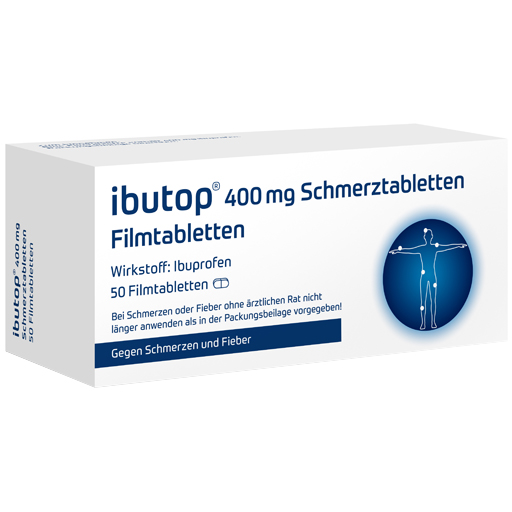 IBUTOP 400 mg Schmerztabletten Filmtabletten  50 St  Filmtabletten