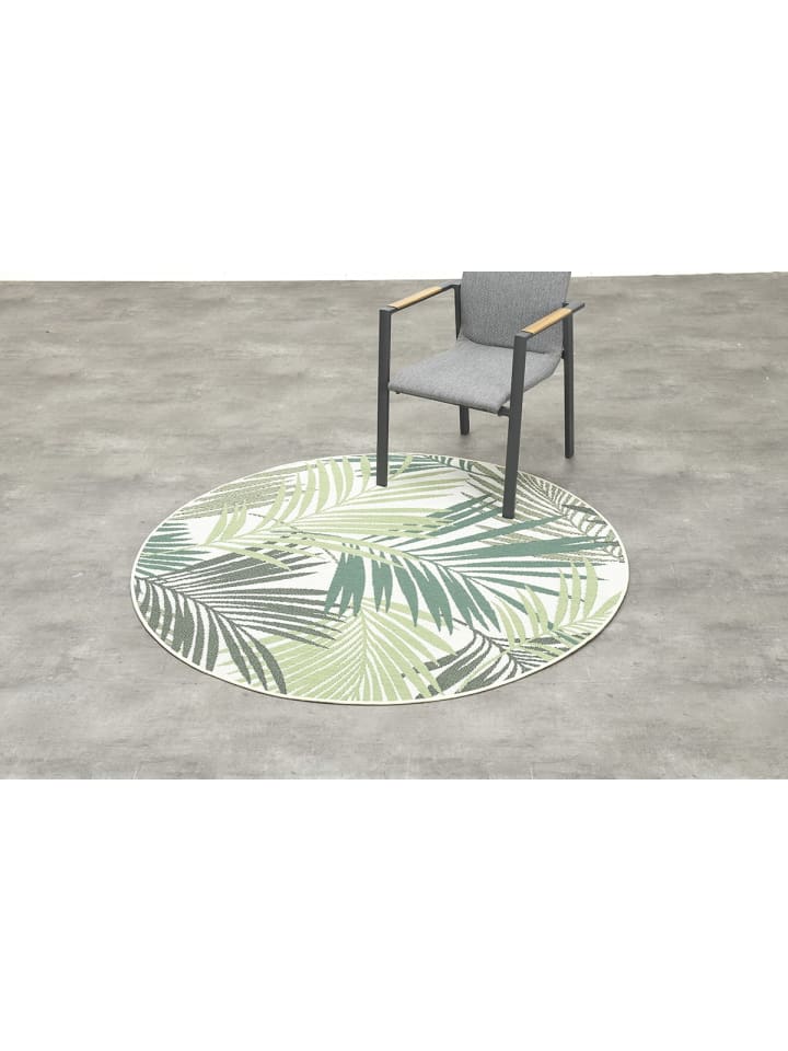 GMD Living Gartenteppich und Outdoorteppich NATURALIS, Rund, Design: Palm Leaf  günstig kaufen 160cm rund