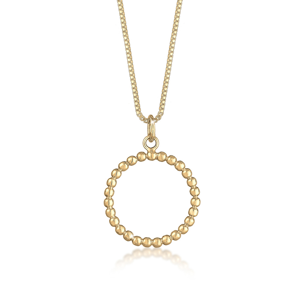 Elli Elli Collier Pendentif Cercle Rond Geo Collier Femme  (925/1000) Argent Bijoux