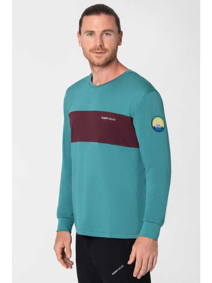 super.natural Merino Fahrradtrikot M GRAVIER LS in petrol günstig kaufen