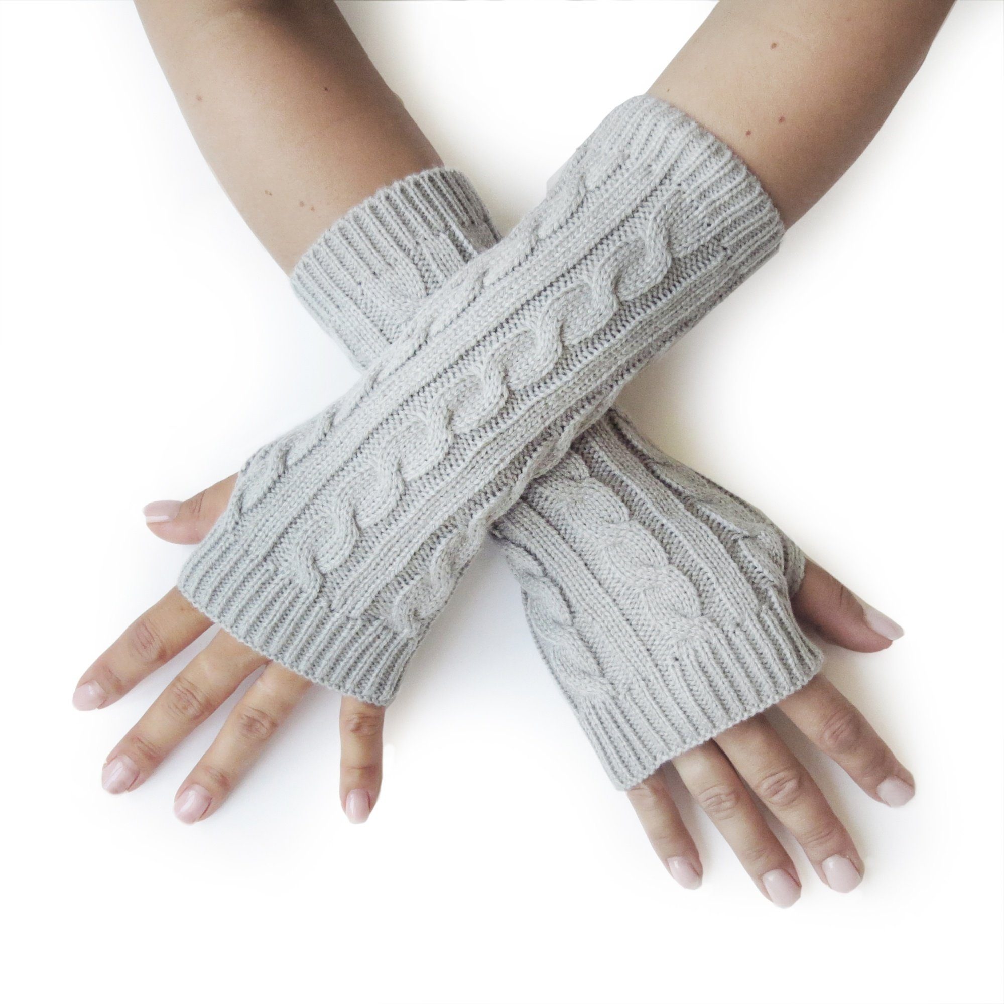 Sonia Originelli Strickhandschuhe Armstulpe Handschuhe Strick Uni Gemütlich Lang Größe: Onesize
