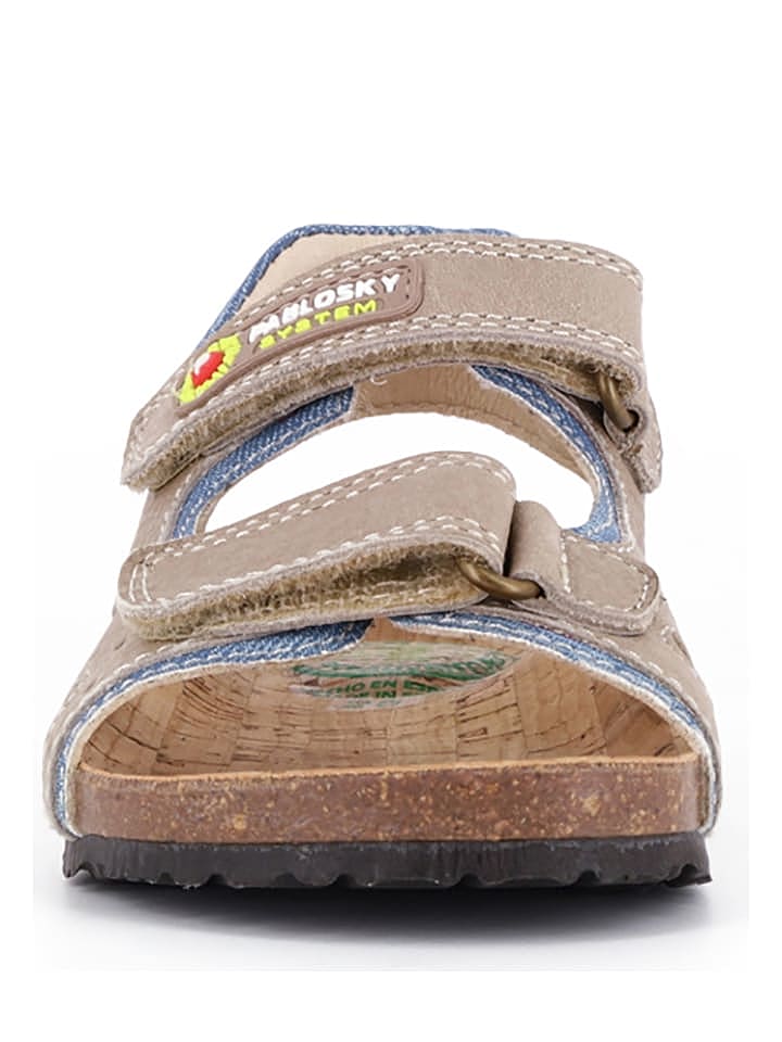 Pablosky Leder-Sandalen in Beige günstig kaufen 34