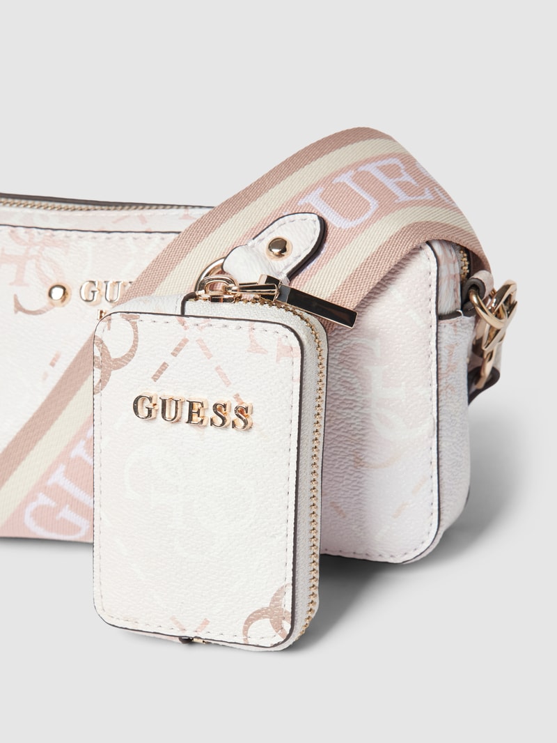 Crossbody Bag mit Label-Details Modell 'REA' in weiß