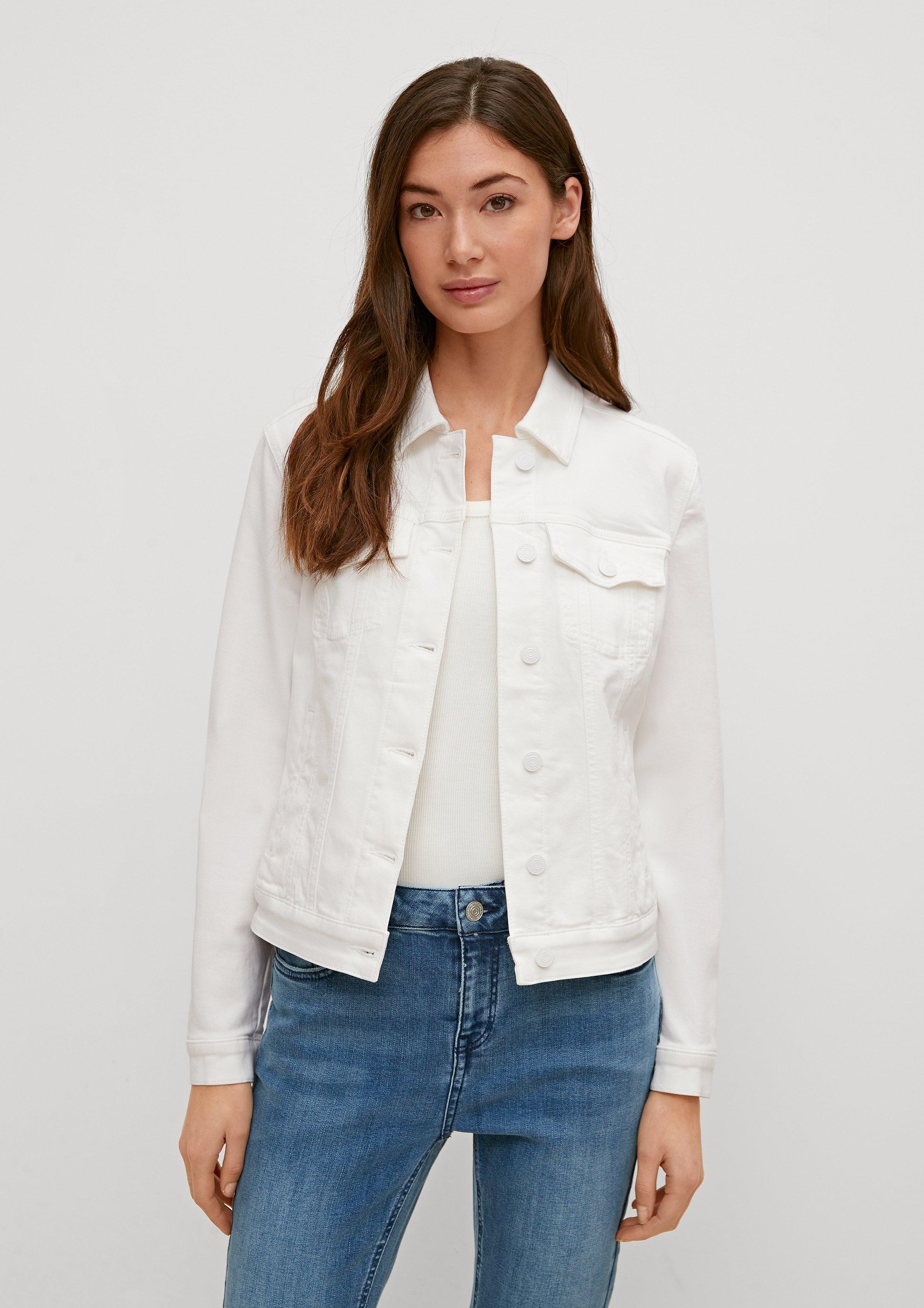 Jeansjacke aus Lyocellmix - weiß