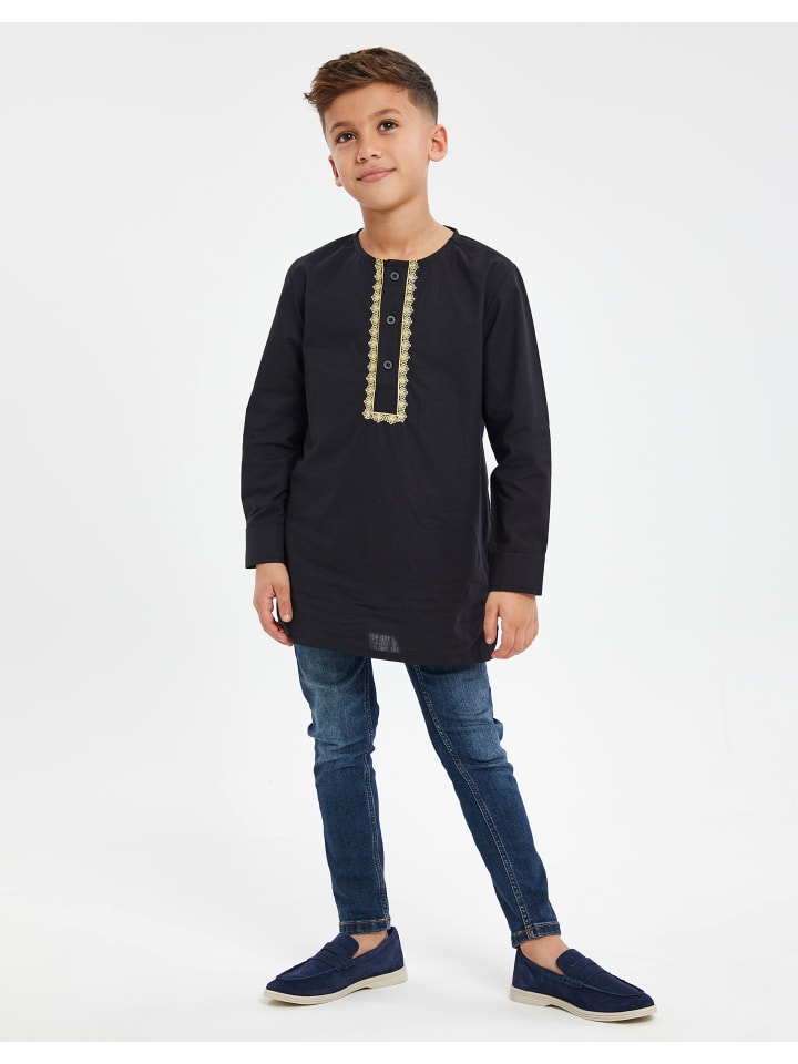 Threadboys Langarmhemd TBB Woven Eid Walsh in Black günstig kaufen