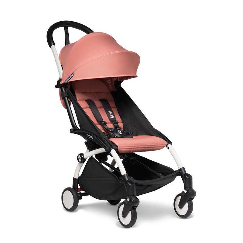 Poussette Yoyo2 4 roues châssis blanc assise 6+ ginger Babyzen