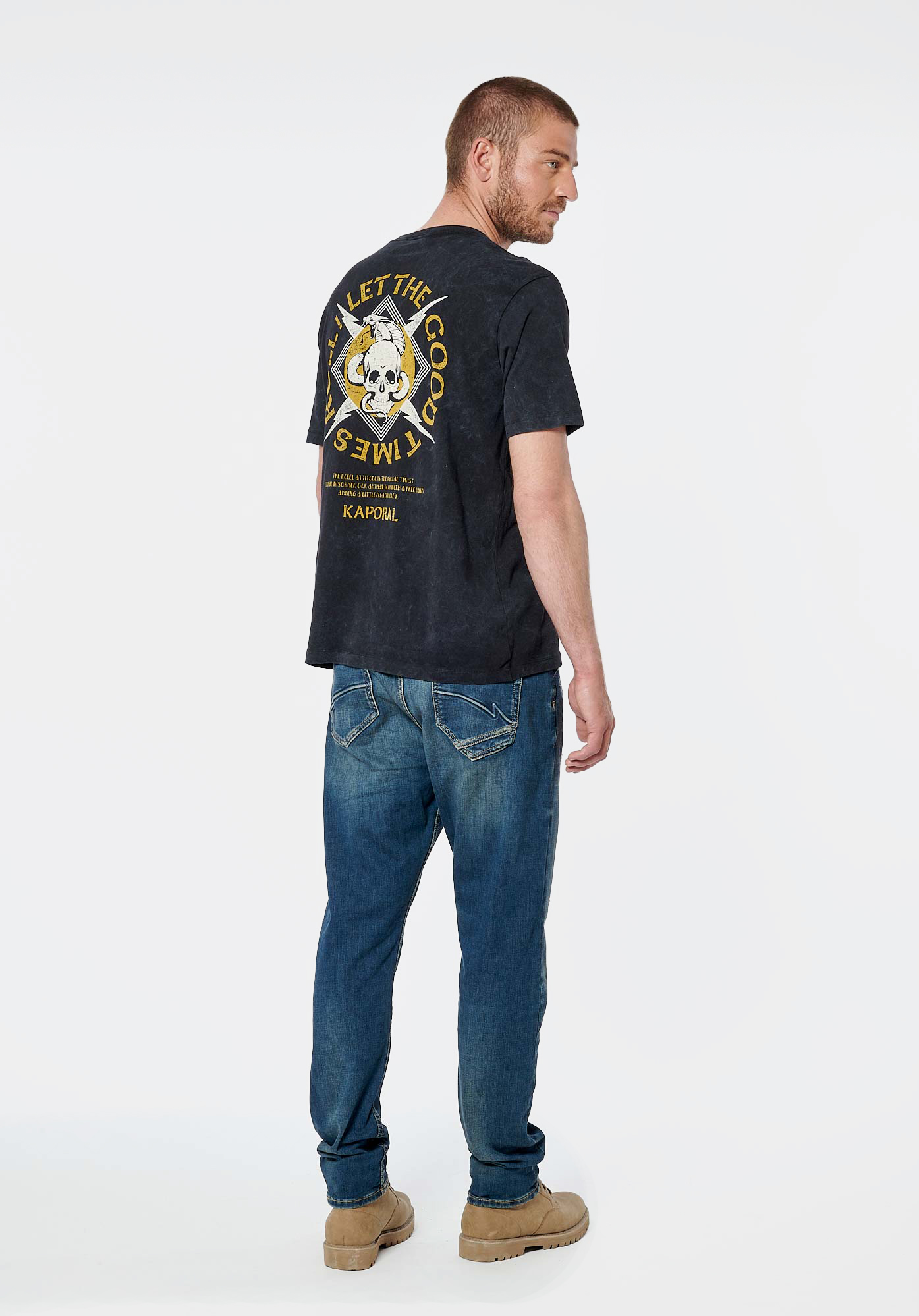 RALPH  T-shirt noir homme 100% coton