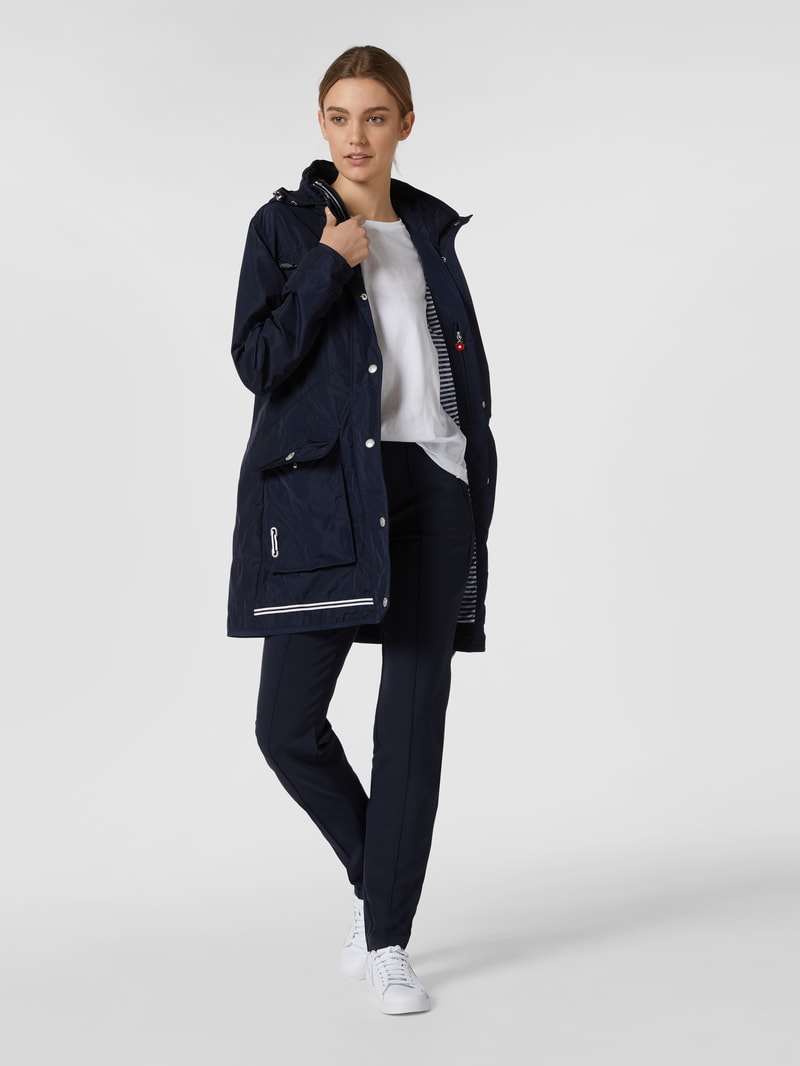 Jacke mit Label-Detail Modell 'ILLUSION' in marineblau