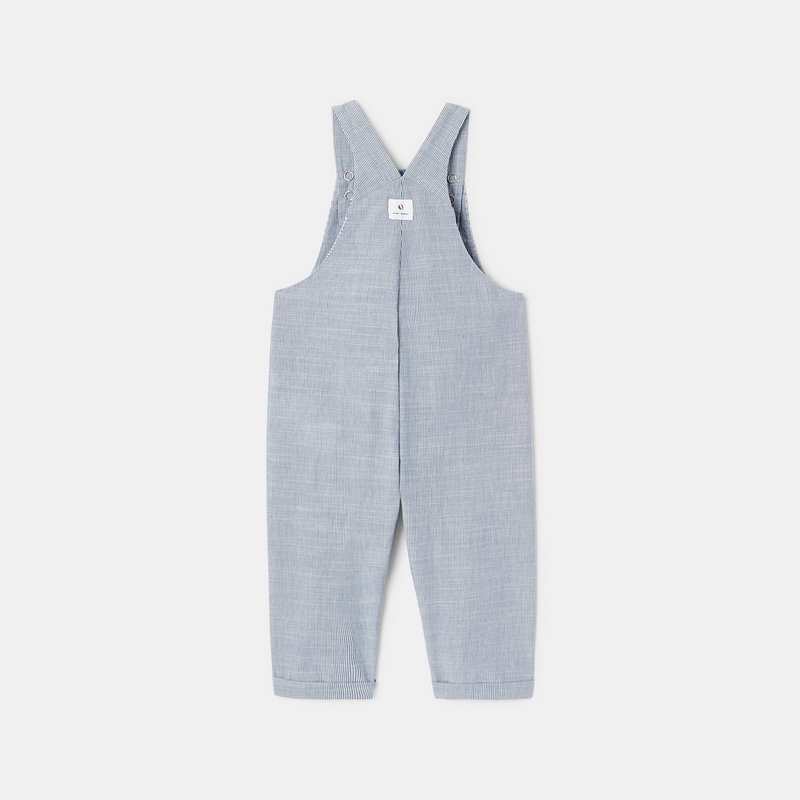 Salopette en coton bio bleue mixte Absorba
