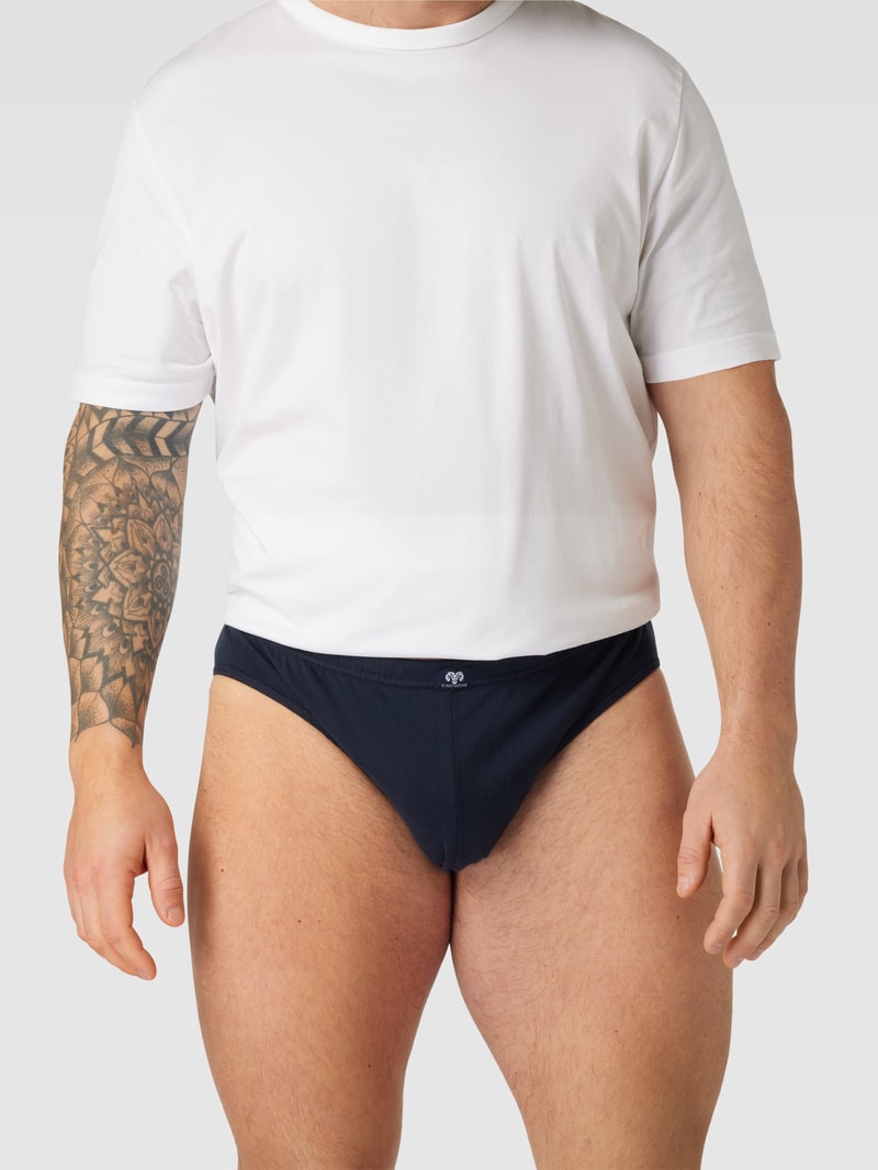 PLUS SIZE Slip im 3er-Pack Modell 'DAYTONA' in dunkelblau