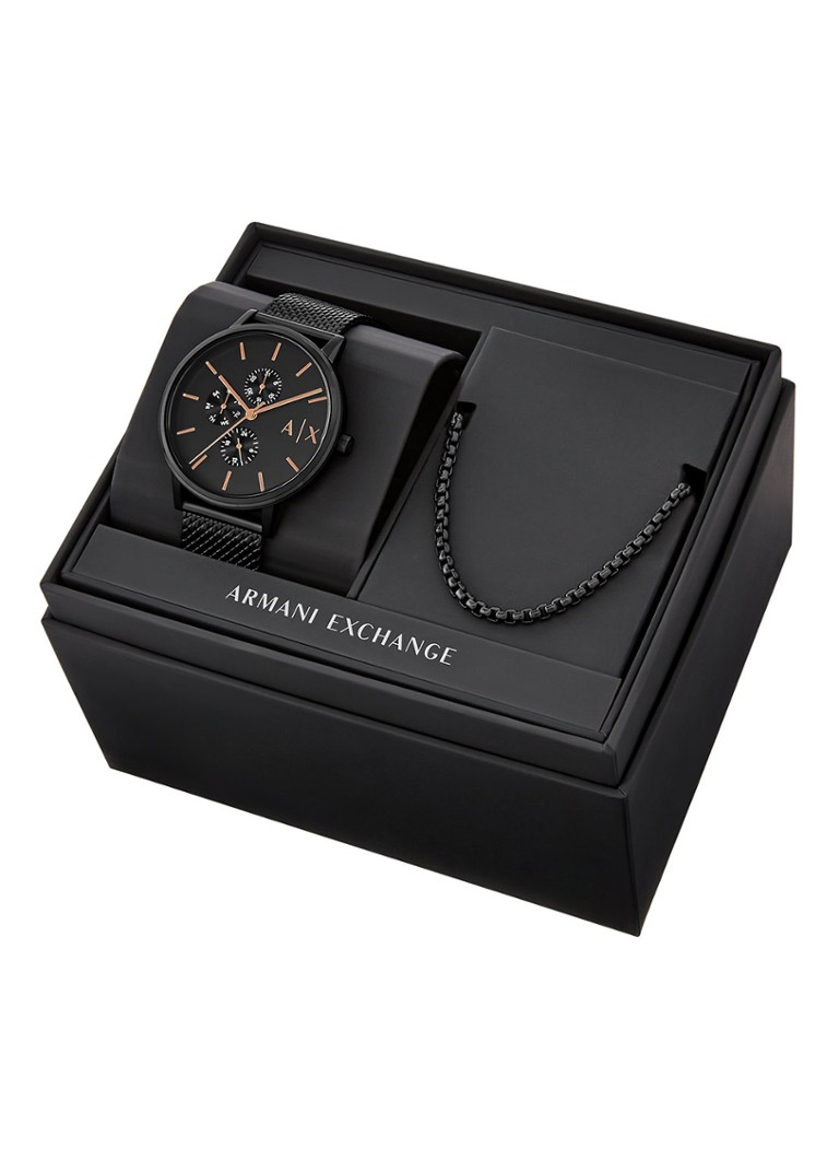 Armani Exchange pulksteņa un rokassprādzes komplekts (2 gab.) AX7162SET
