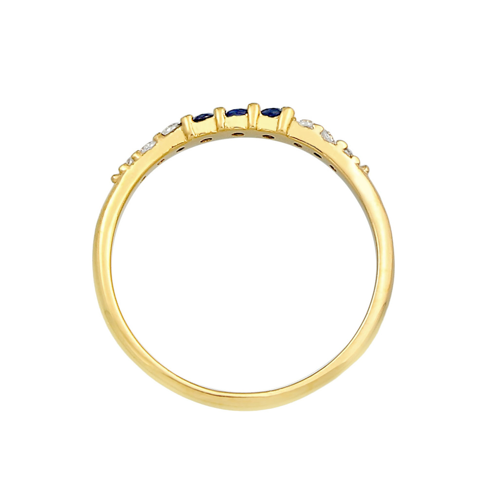 Elli Elli Bague Bague pour femme élégante avec cristaux de zirconium et saphir synthét Bague
