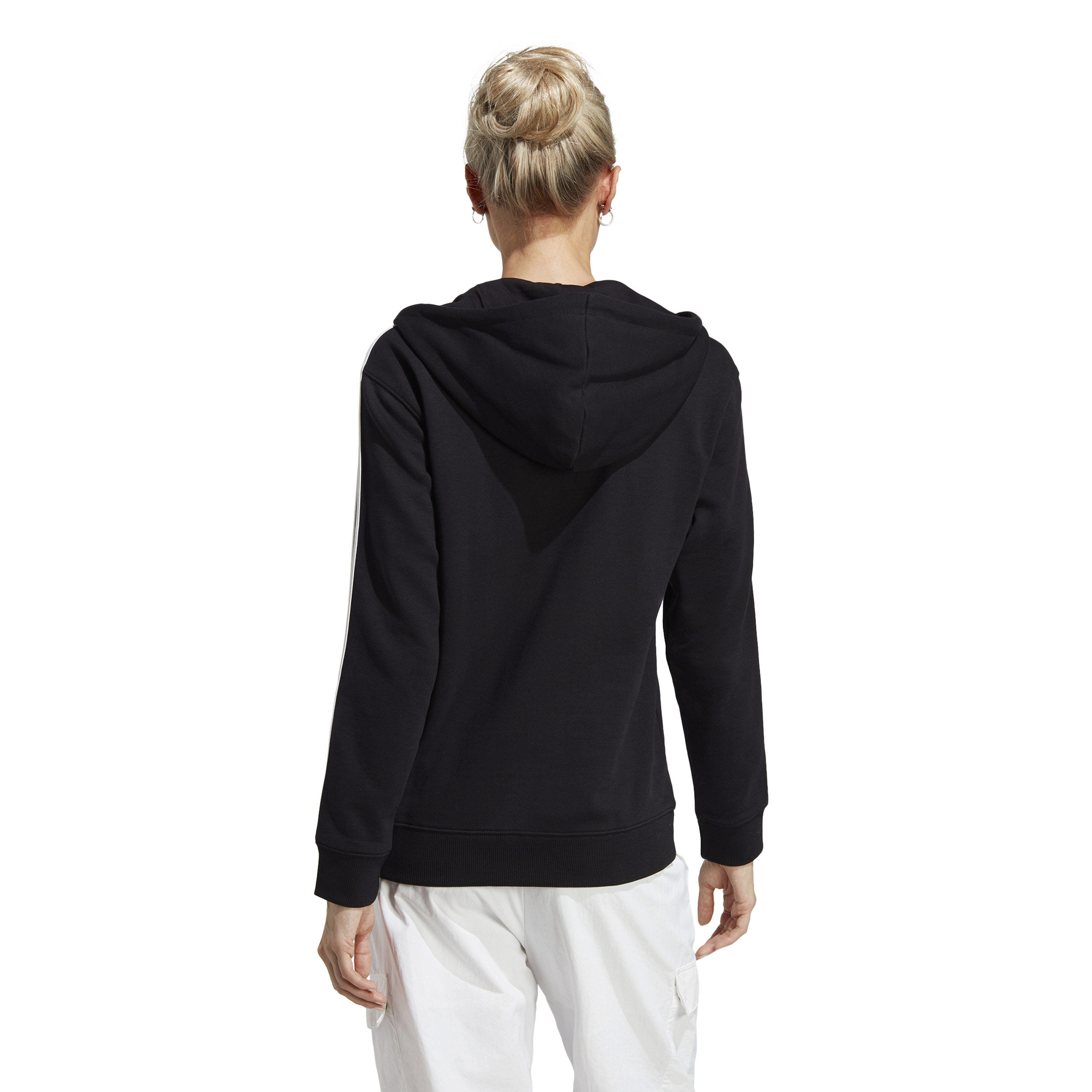 3 Stripes French Terry Sweatjacke Damen - Schwarz, Weiß