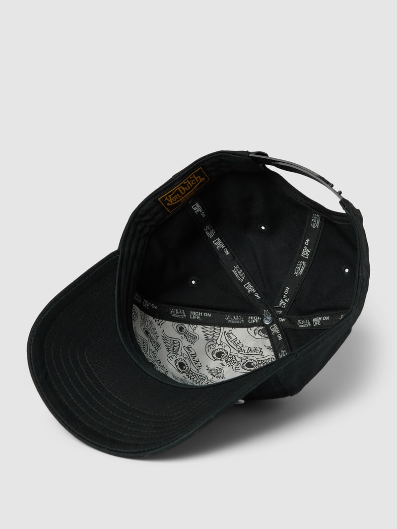 Basecap mit Label-Stitching Modell 'DAD CAP' in schwarz