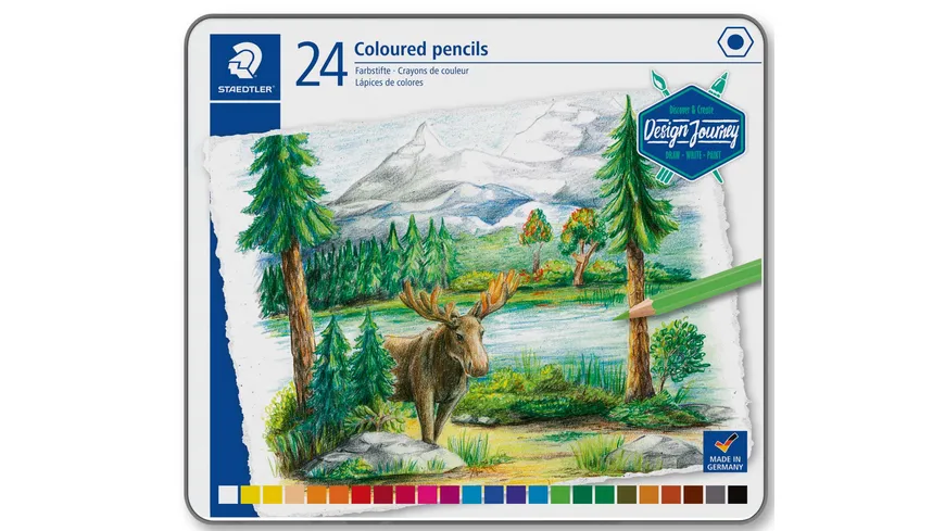 STAEDTLER Buntstifte im Sechskantformat 24 Farben