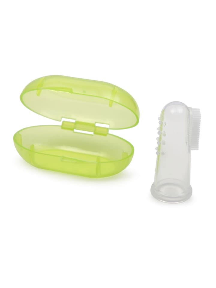 Moni Silikon Zahnbürste mit Aufbewahrungsbox in grün günstig kaufen onesize