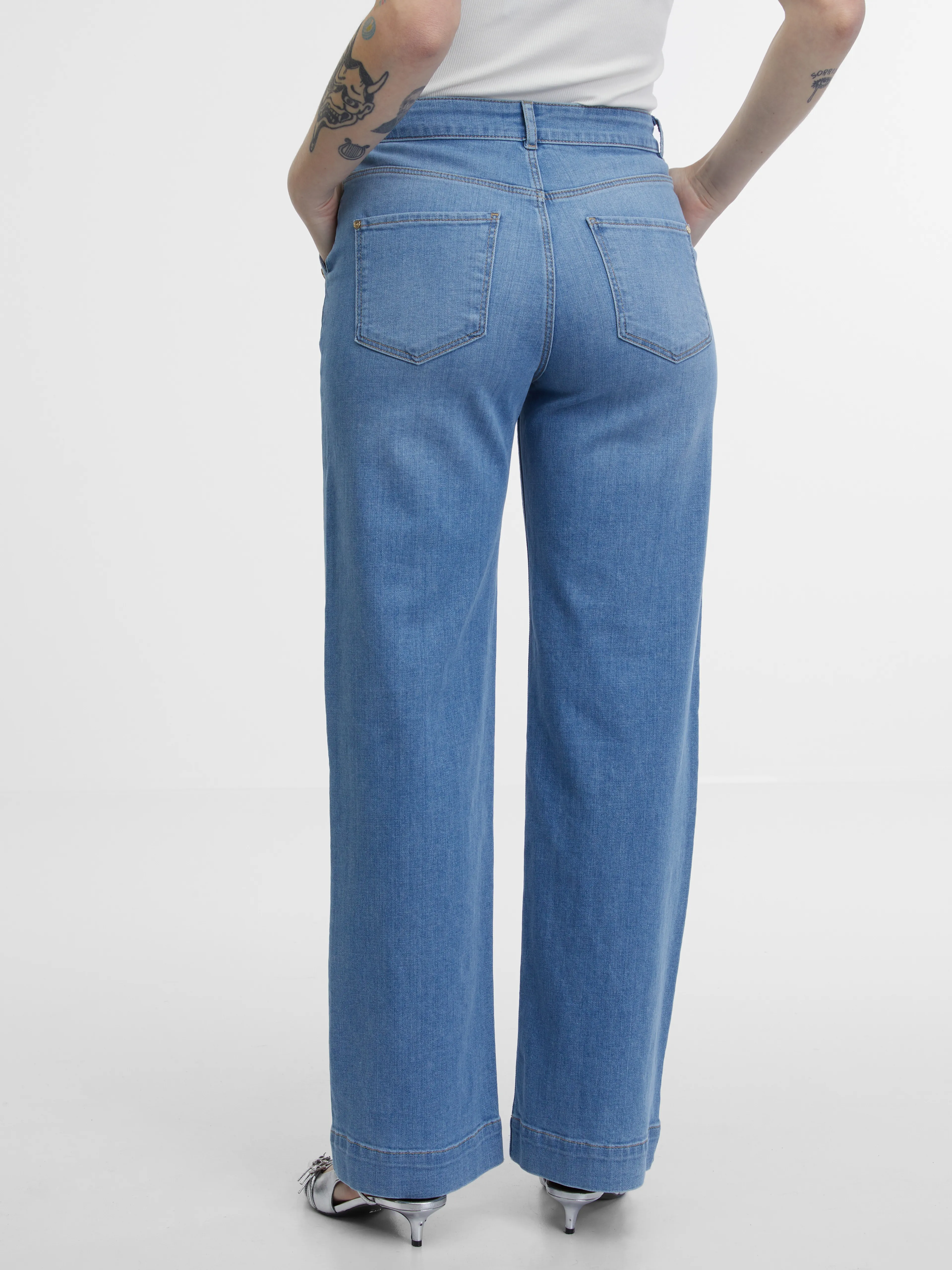 Hellblaue Wide Jeans Damen ORSAY