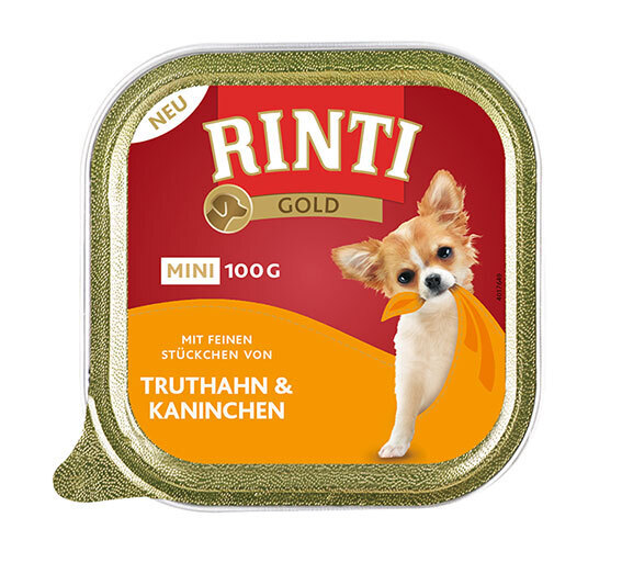 RINTI Hundenassfutter RINTI Gold Mini 16x100g Truthahn & Kaninchen