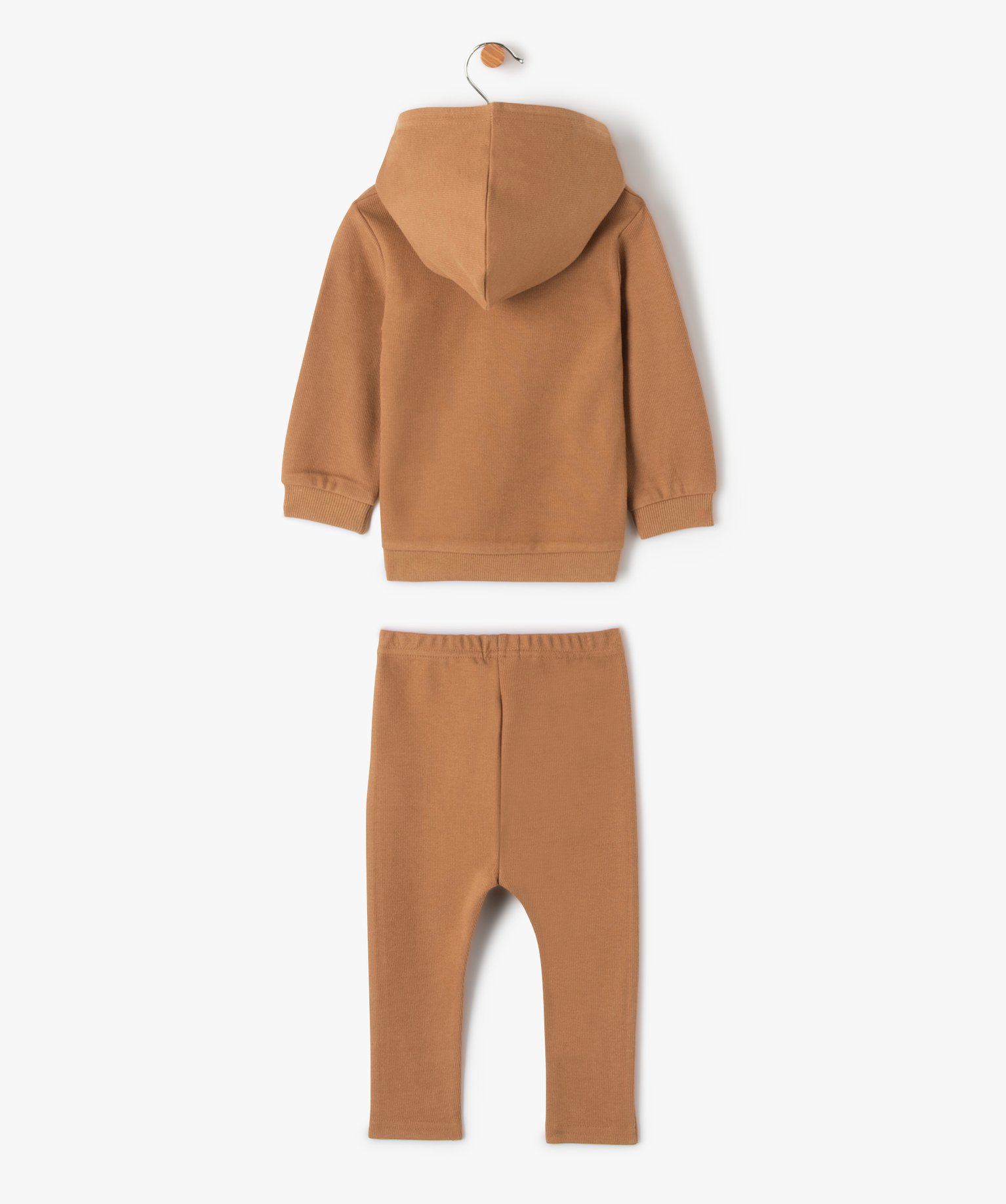 Ensemble bébé Garçon 2 pièces : sweat + pantalon en mail... camel | GEMO