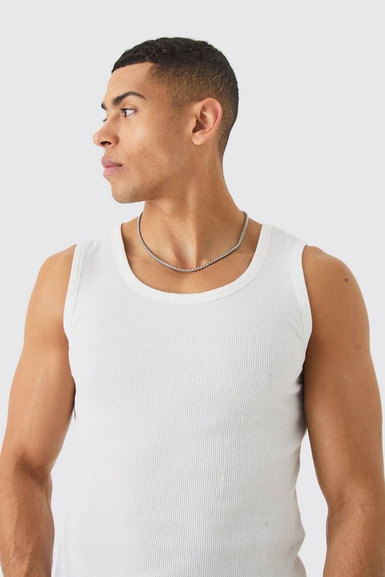 Geripptes Slim-Fit Tanktop