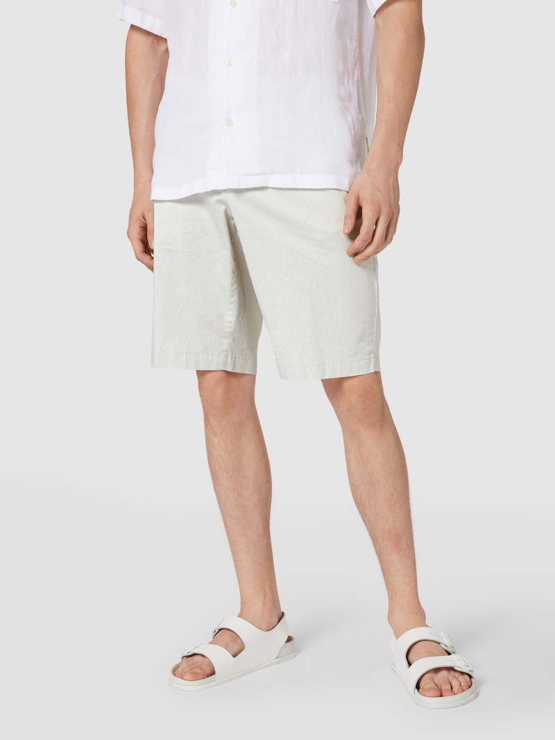 Bermudas mit Streifenmuster Modell 'BOZEN' in beige