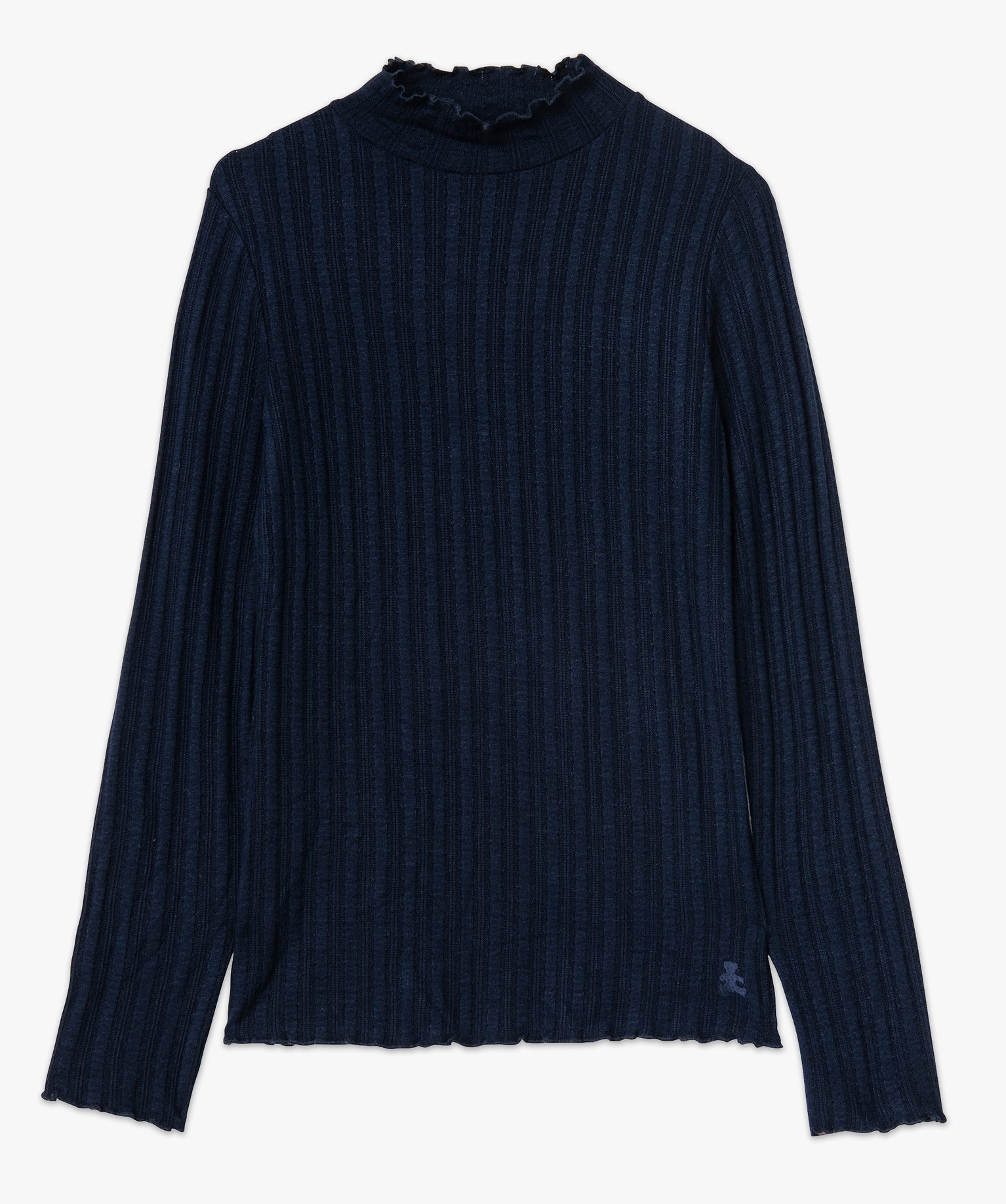 Tee-shirt à manches longues et col montant femme - LuluCast... marine | GEMO