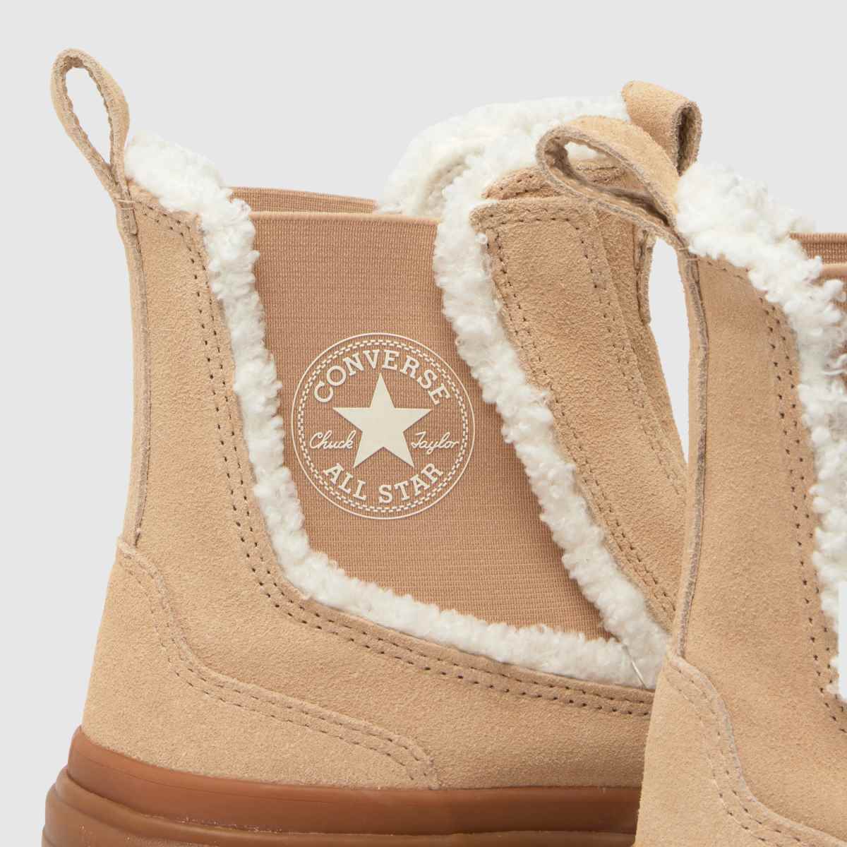 Converse beige All Star Chelsea Lugged flickor ungdomsskor