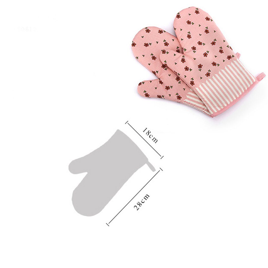 YANN Topfhandschuhe Baumwollbackhandschuh-Set - rutschfest, (geeignet für Küche, Backen, Grillen, 2 Stück), hitzebeständige Baumwollbackhandschuhe