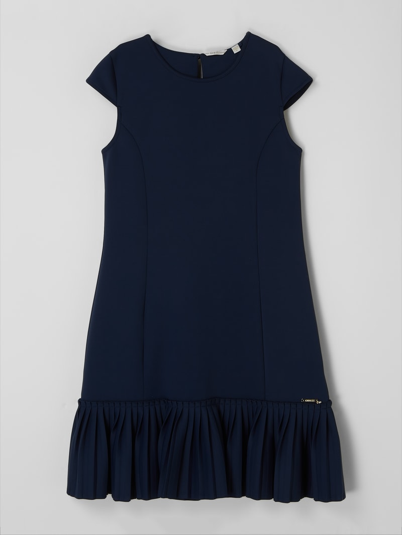 Kleid aus Scuba in marineblau