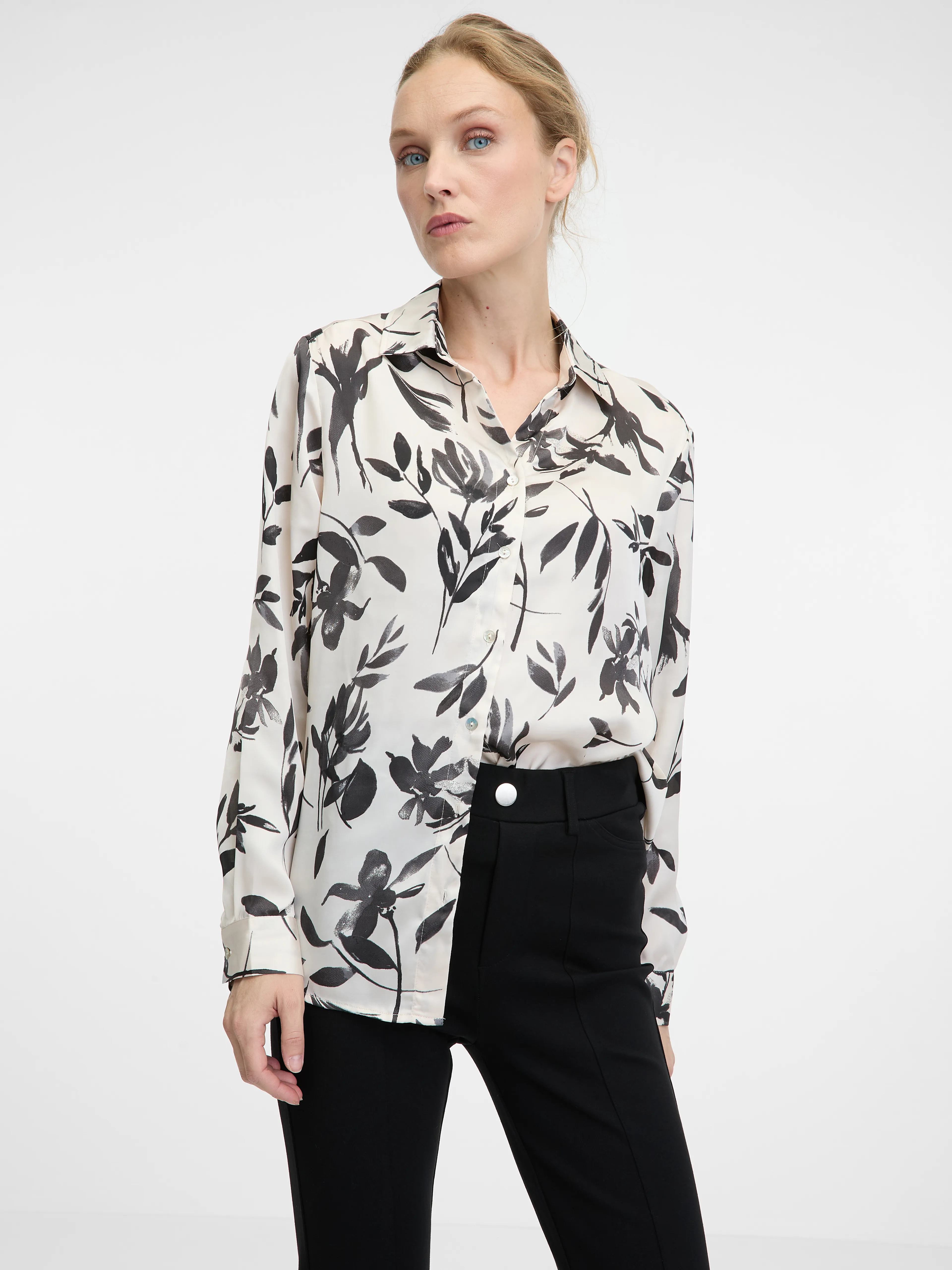 Schwarze Damen-Bootcut-Hose ORSAY