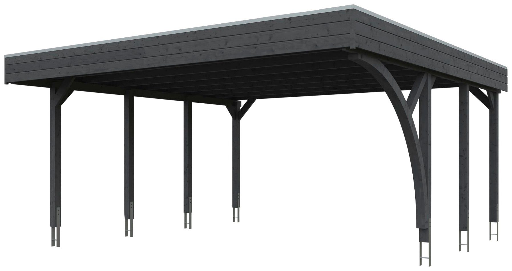 Skanholz Doppelcarport Friesland Set 7, BxT: 557x555 cm, 221 cm Einfahrtshöhe