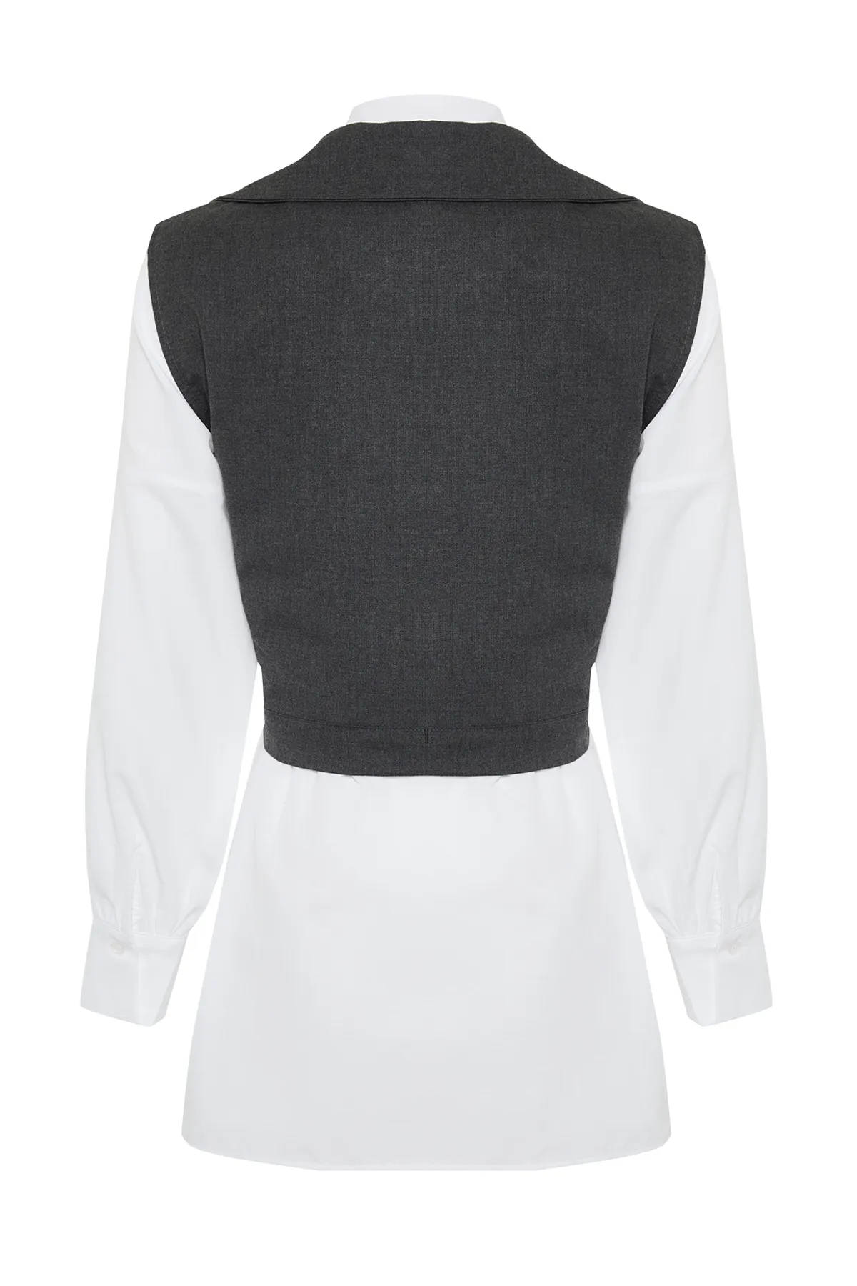 Trendyol Modest  Weißer Hemdanzug aus gewebter Baumwolle TCTSS24TG00013