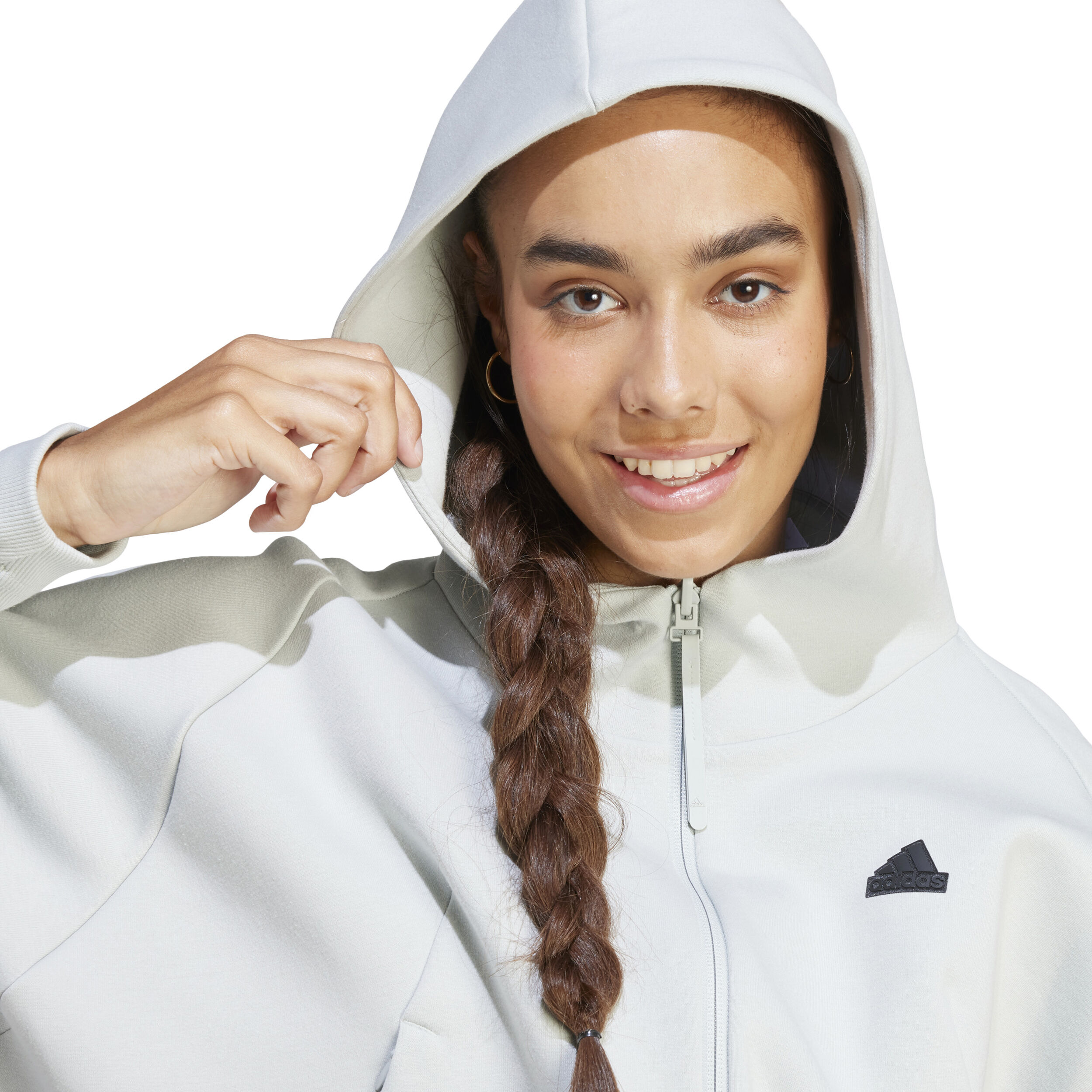 Z.N.E. Sweatjacke Damen - Silber, Grau