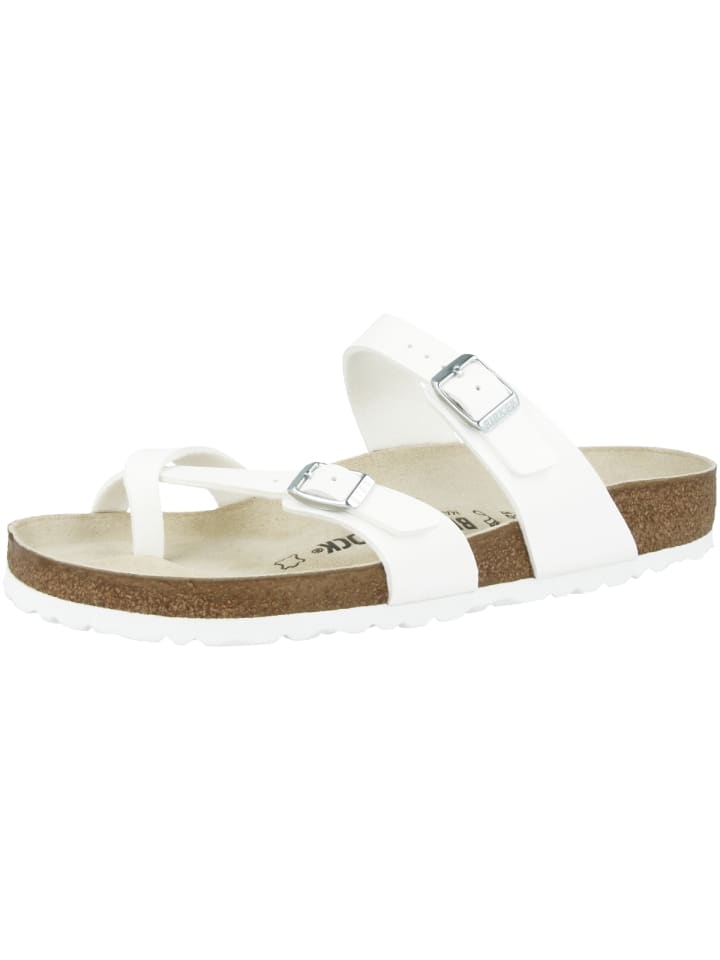 Birkenstock Pantolette Mayari Birko-Flor normal in weiss günstig kaufen