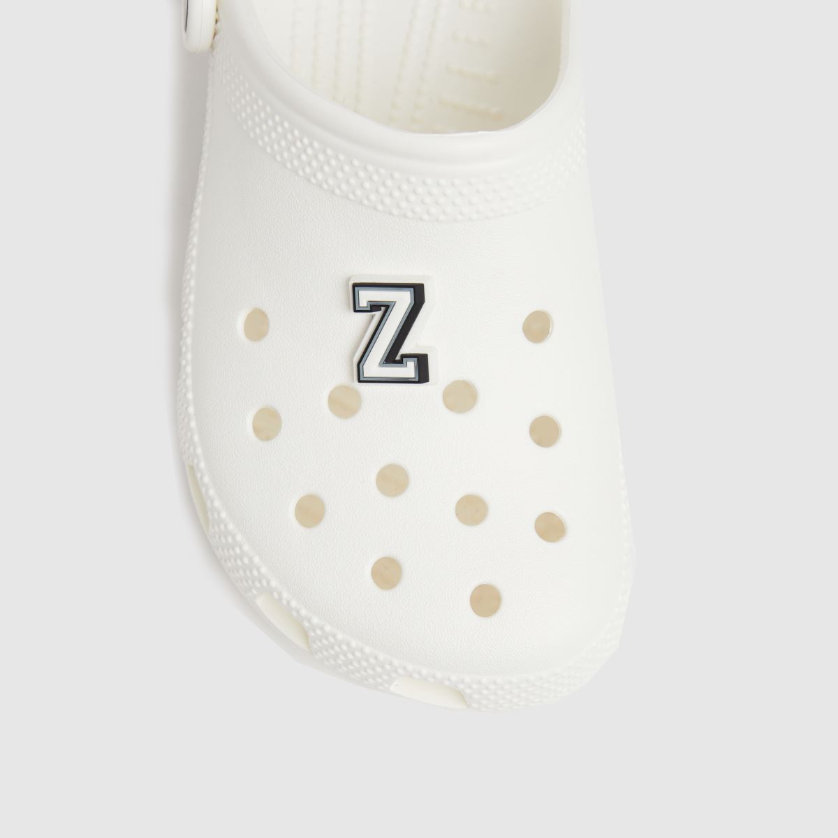 Crocs fehér és fekete jibbitz z betűvel