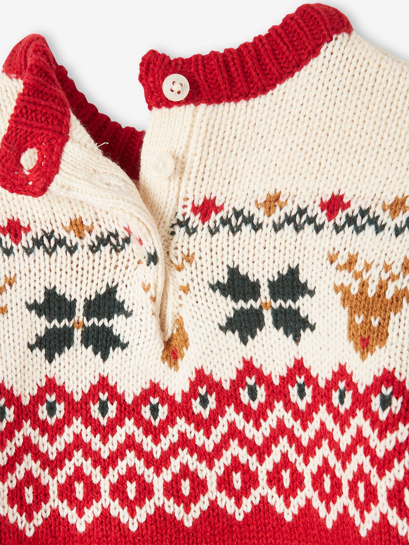 Vertbaudet Capsule Collection: Baby Weihnachtspullover Oeko-Tex - tanne