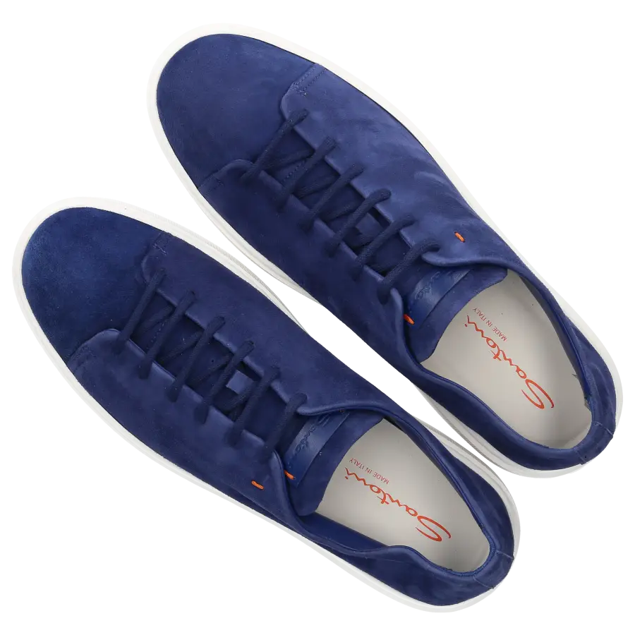 Santoni - Sneaker low MBCD21 Veloursleder - blau