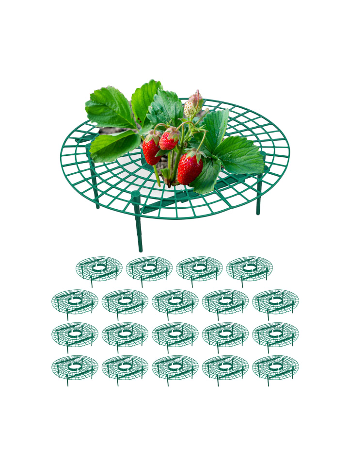 relaxdays 20 x Erdbeerreifer in Grün - (H)10 x Ø 30 cm günstig kaufen onesize