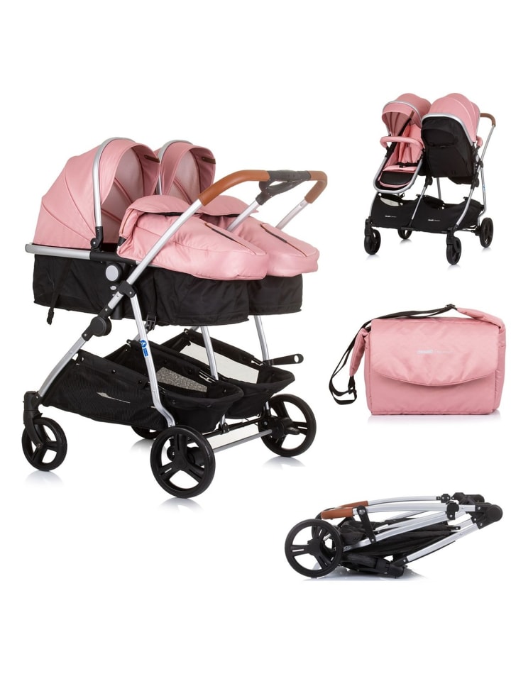 Chipolino Geschwisterkinderwagen Duo Smart in rosa günstig kaufen onesize