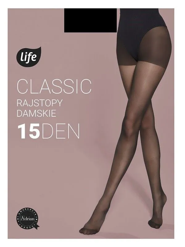 Moteriškos pėdkelnės „Life“, 15 denų, nero, 3 dydis