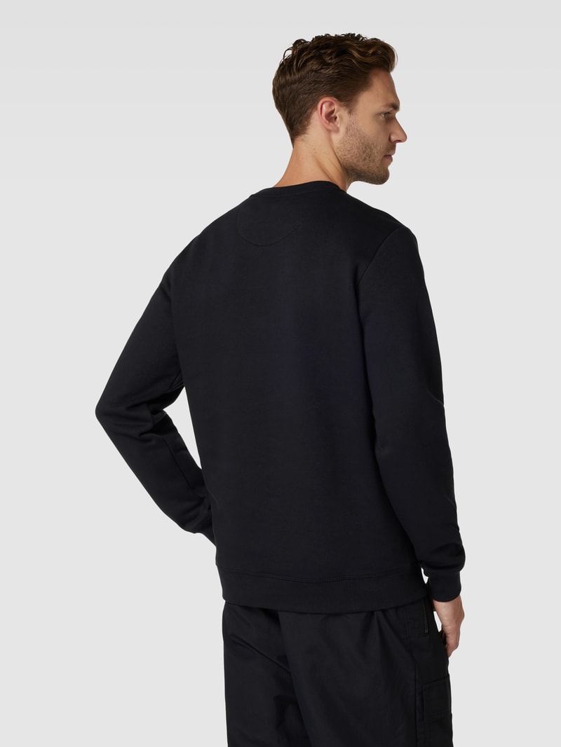 Sweatshirt mit Rundhalsausschnitt Modell 'TILO' in schwarz
