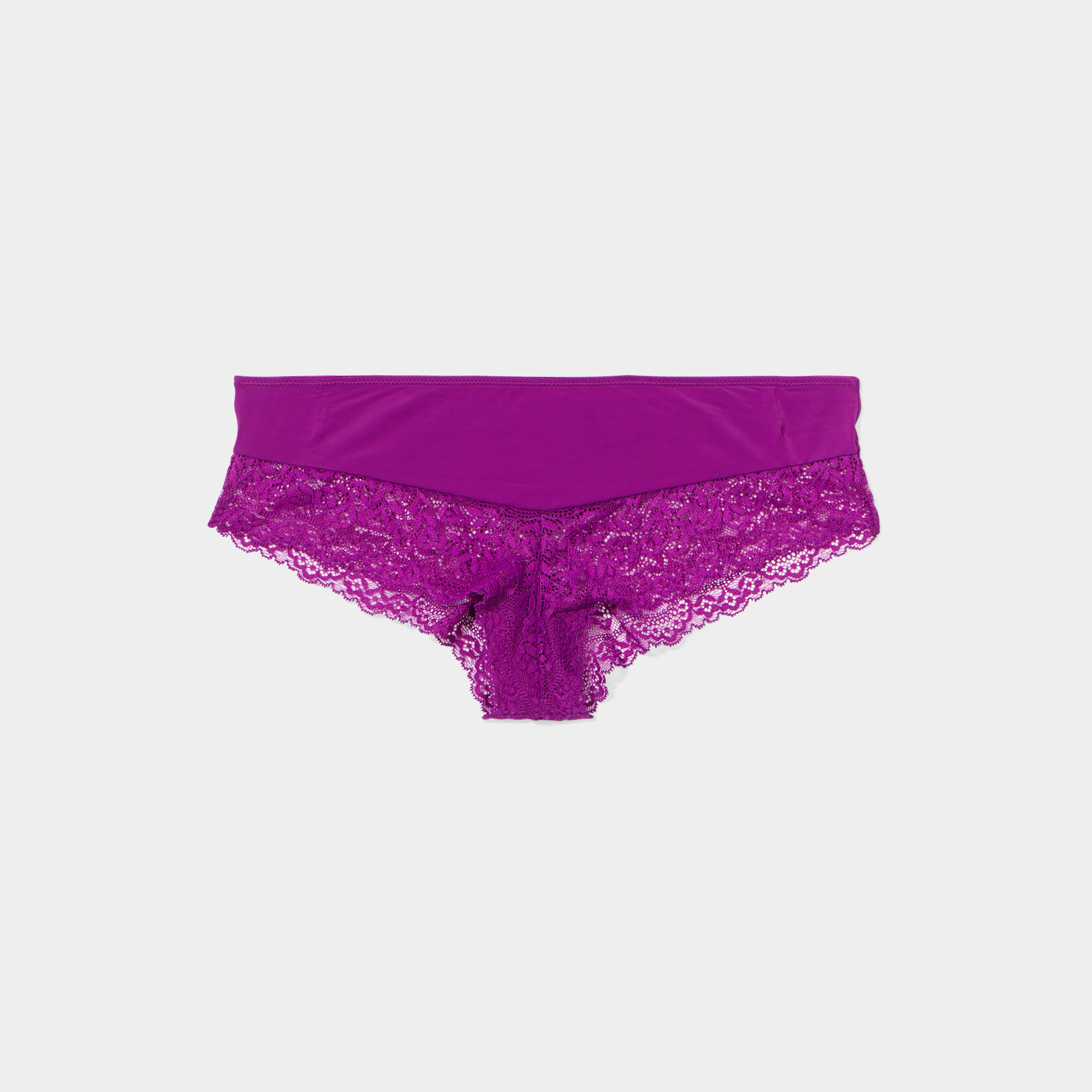 Shorty avec micro dentelle violet femme | La Halle